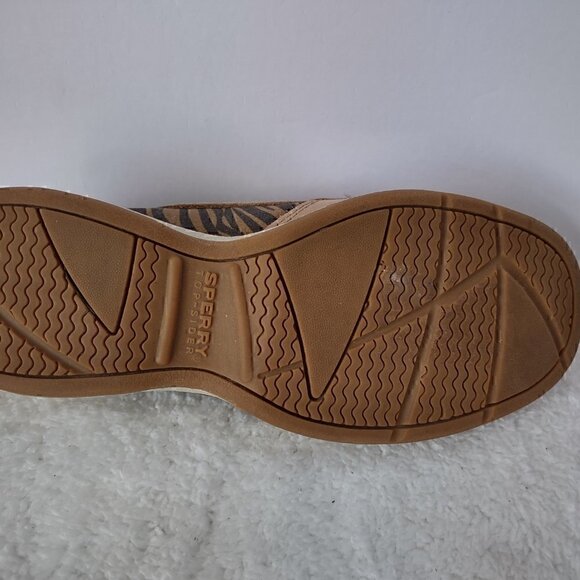 Sperry Top-Sider Leather Upper Boat Shoes Loafers With Zebra Print Size 6.5 M - Picture 14 of 16